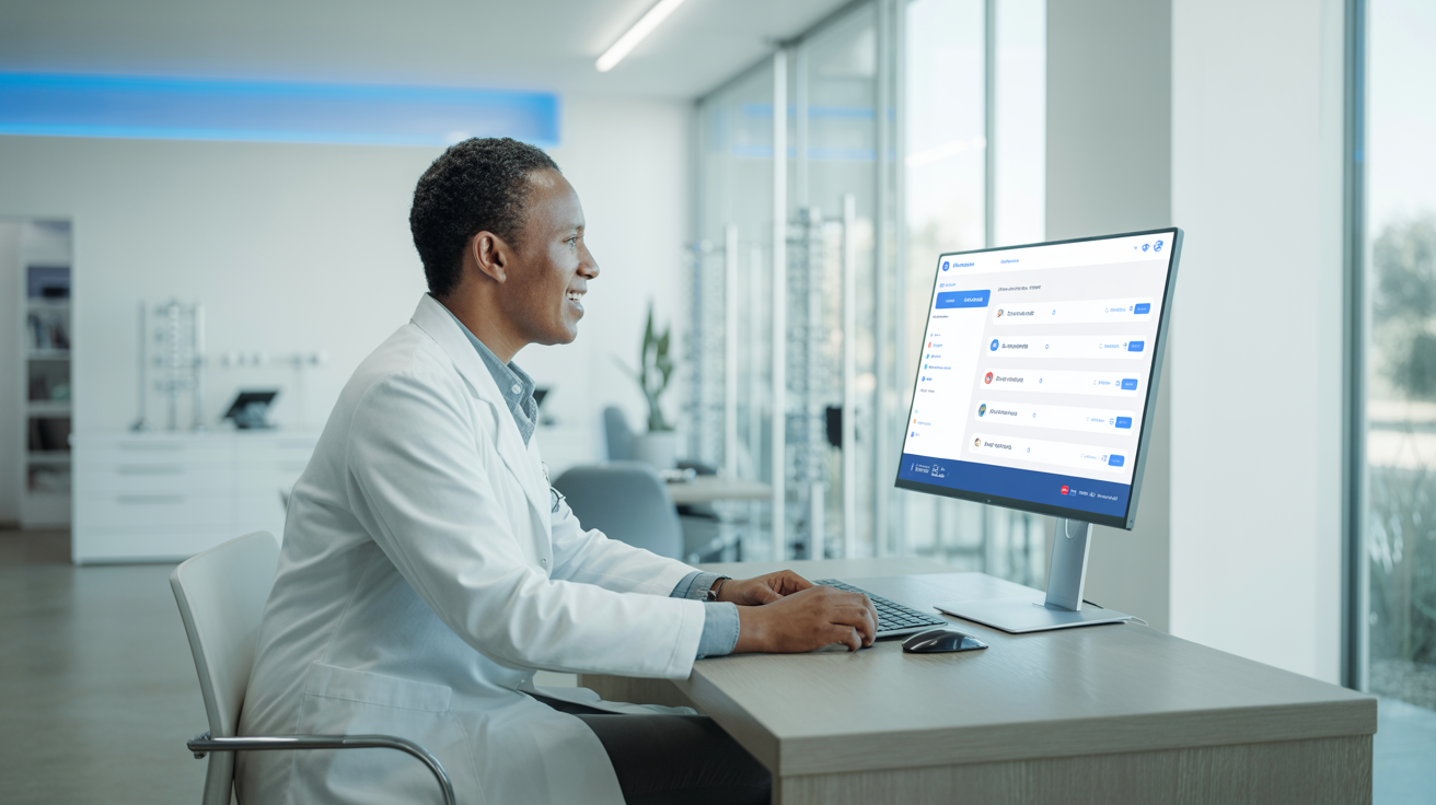 DryEyePro clinical dashboard showing patient management and diagnostic workflow